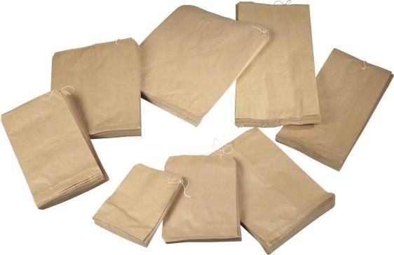 Actual product image Antalis Paper sack with side seam 3kg brown 180/90x370mm 500pcs/pack 50g - (500 pcs.) (500 x)