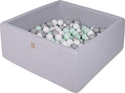 Actual product image Activity Board Ball Pool Baby - Square 90x90x40cm Baby Pool for Children with 200 Balls, Cotton, Light Grey: