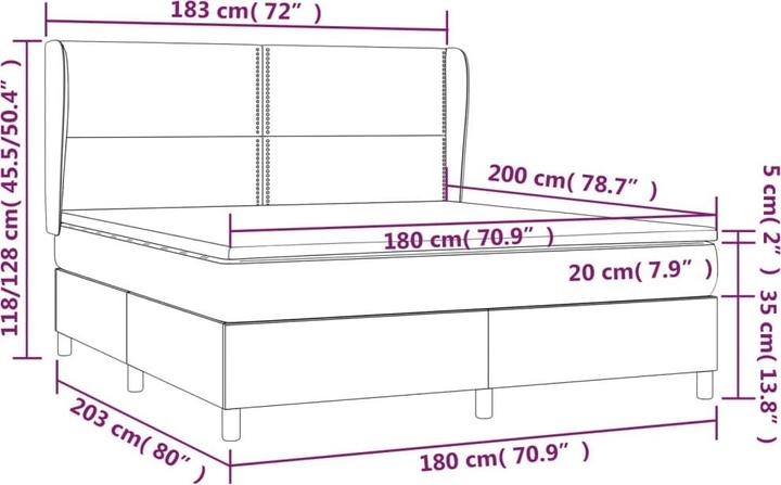 Produktbild VidaXL Denise (180 x 200 cm, 180 x 200 cm)