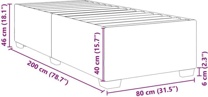 Image du produit VidaXL Cadre de lit en similicuir (80 x 200 cm)