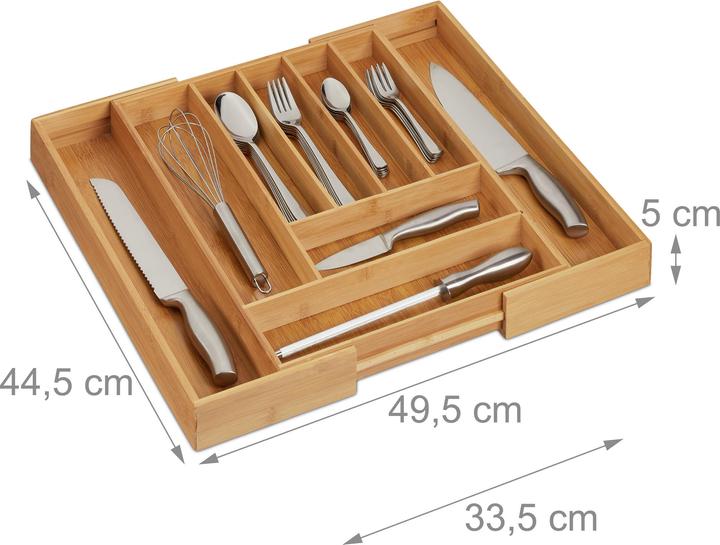 Actual product image Relaxdays Mesh Cutlery Tray L