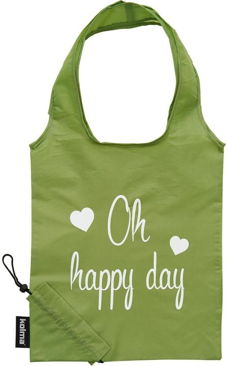 Produktbild Kolma Einkaufstasche RPET "Oh happy day" olivgrün