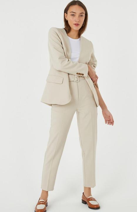 Image du produit La Redoute Collections Pantalon tube avec ceinture (42)