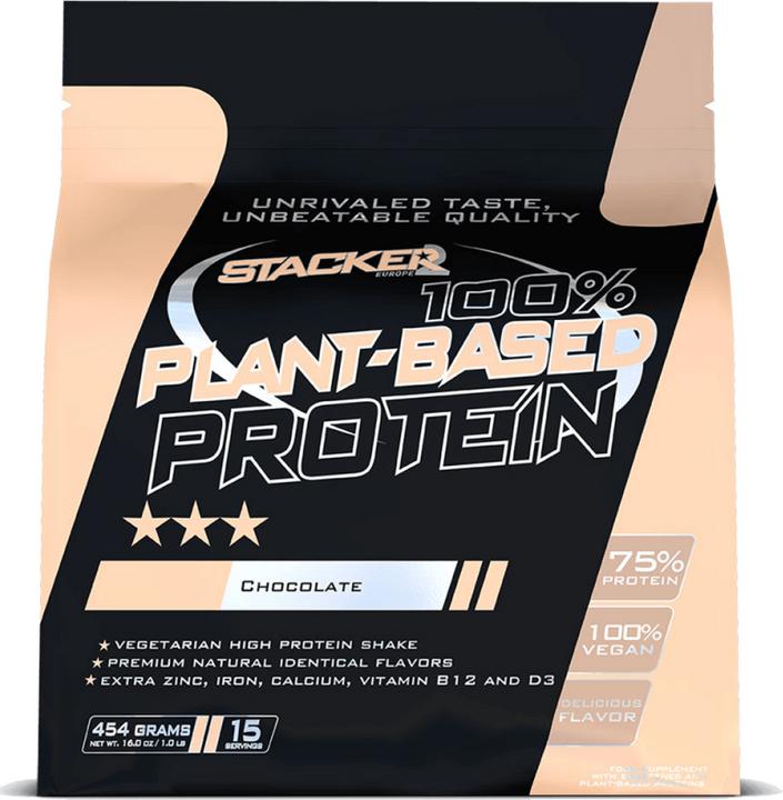 Produktbild Stackers 100% Plant-Based Protein (Schokolade, 1 Stk., 454 g)