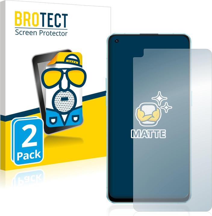 Actual product image BROTECT Anti-glare screen protector matt (2 Piece, Oppo Reno 6 5G)
