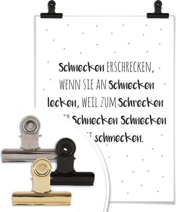 Produktbild Trenddeko Zungenbrecher - Schnecken erschrecken (24 x 30 cm)