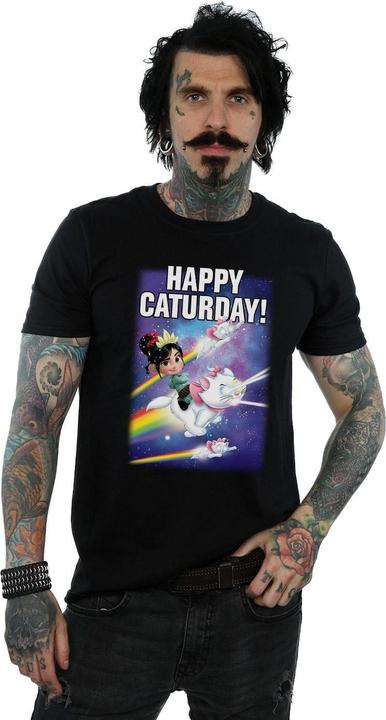 Actual product image Disney Mens Wreck It Ralph Happy Caturday T-Shirt (3XL)