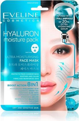 Eveline Hyaluron Moisture Pack Ultra Moisturising Face Mask ultra-moisturising faceplate mask