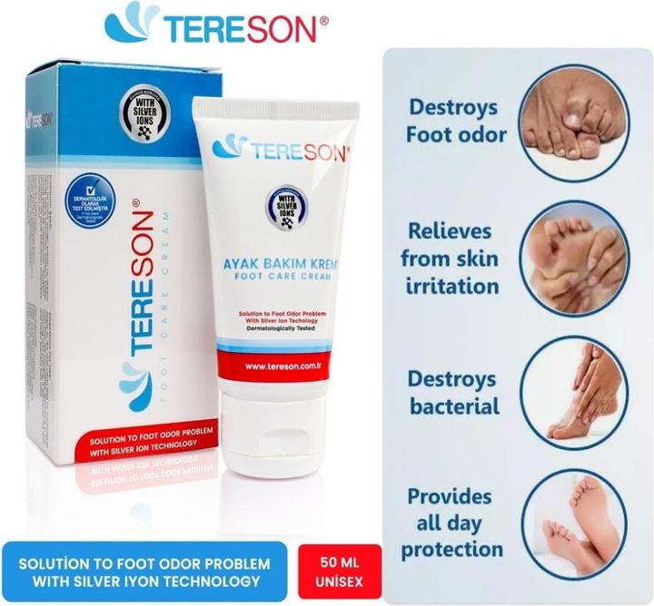 Produktbild Tereson Fusscreme, Creme gegen Fussgeruch, Unisex, 50 ml (Fussdeodorant & -puder, 50 ml)