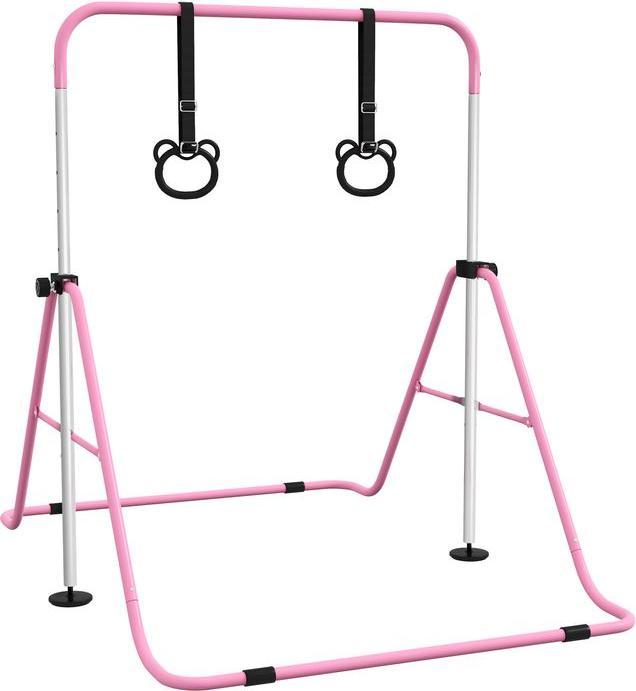 Produktbild Swisshandel24 Kinder Gymnastik Turnreck 5-stufige höhenverstellbar Reckstange Stahl Rosa