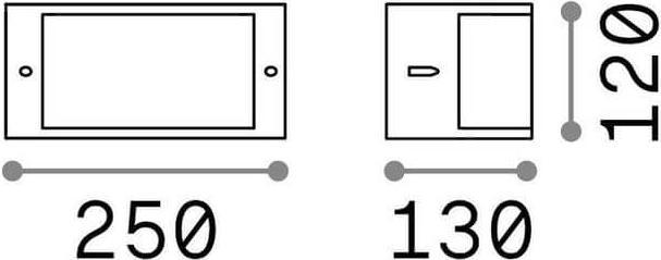 Immagine prodotto Ideal lux REX-1 Lampada da parete E27 dimmerabile Bianco IP44 092393 (E27, IP44)