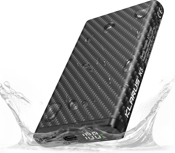 Image du produit Klarus K5 - Banque de puissance étanche et ultralégère (10000 mAh, 22.50 W, 385 Wh)