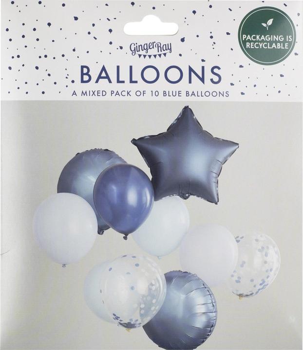 Produktbild Ginger Ray Luftballons Blau sortiert (10St.)