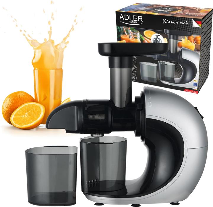Actual product image Adler AD 4130 Slow Juicer, Stainless Steel/Black (EU plug)