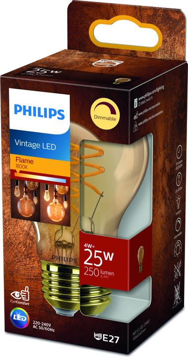 Produktbild Philips Lampe (E27, 4 W, 250 lm, 1 x, F)