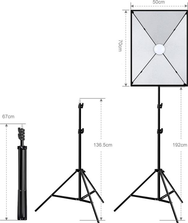 Actual product image Puluz Softbox continuous light with tripod (Soft boxes)