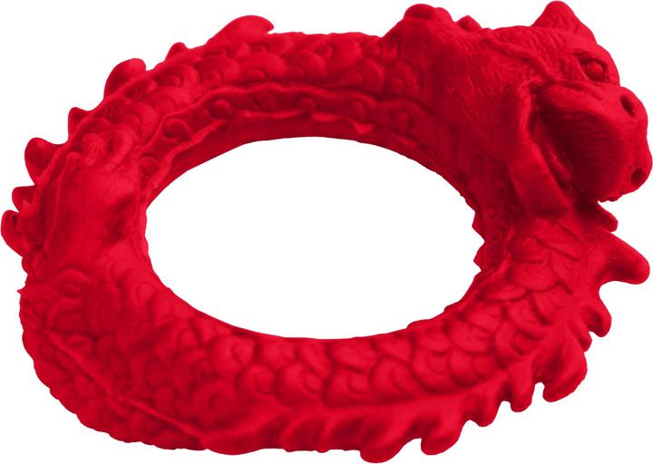 Actual product image Creature Cocks XR Brands - Rise of the Dragon Silicone Penis Ring - Red (0.90 cm)