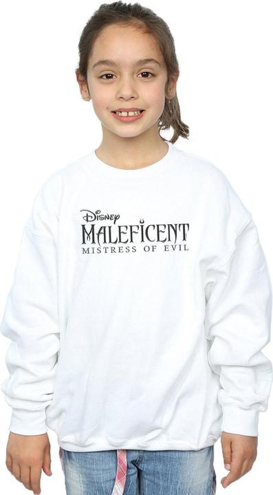 Actual product image Disney Girls Maleficent Mistress Of Evil Logo Sweatshirt (104)