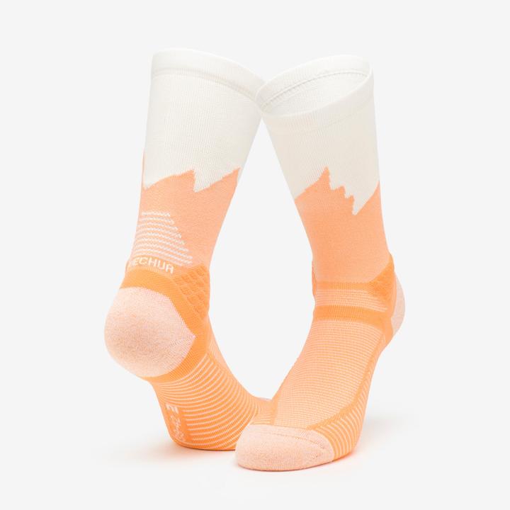 Image du produit Quechua Chaussettes randonnée - hike 500 high gris et abricot x2 paires (39, 42)