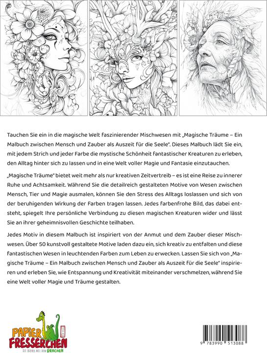 Produktbild Magische Trume - Ein Malbuch zwischen Mensch und Zauber als Auszeit fr die Seele