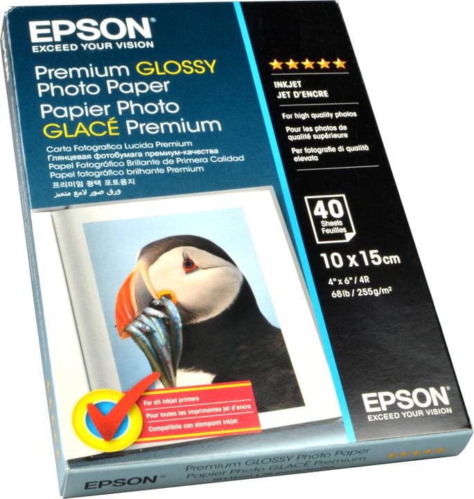 Produktbild Epson Premium glänzend Foto Papier (255 g/m², 10 x 15 cm, 40 x)
