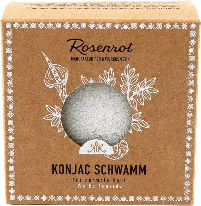 Rosenrot Éponge Konjac - Argile blanche