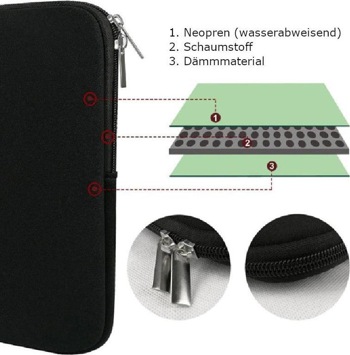 Actual product image Hermex Neoprene laptop bag Notebook bag Macbook water-repellent 14 inch (14")