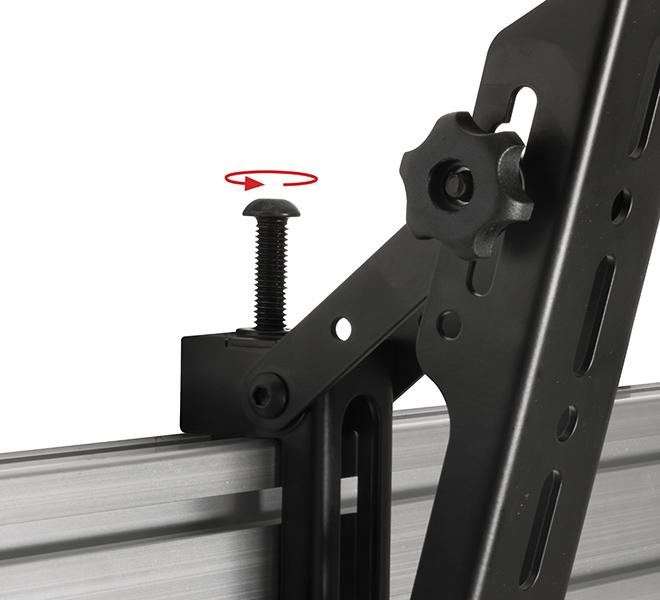 Actual product image b-tech BT8390-VESA400T - Flat Panel Display Mounting Arm - Black - 70 kg - Rail - 177.8 (Wall, 70")