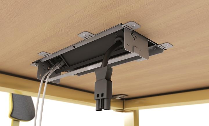 Actual product image IB Connect CUBOBOX sockets. black S 3-way 1x type 13 1x USB-A/C 1x empty (1 x, Type 13, USB)