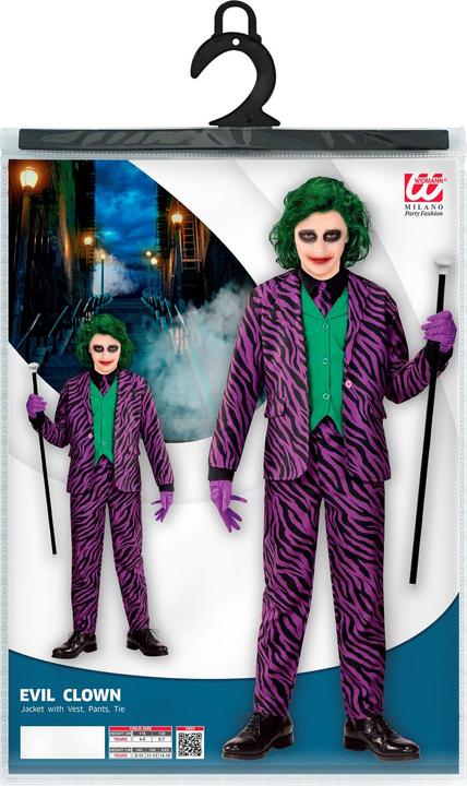 Produktbild Widmann EVIL CLOWN (Jacke mit Weste, Hose, Krawatte), 116 cm / 4-5 Years (4, 5)