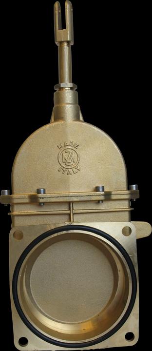 Produktbild Gülleschieber Messing 6" Quadratflansch 2,5bar Typ ECO 0075