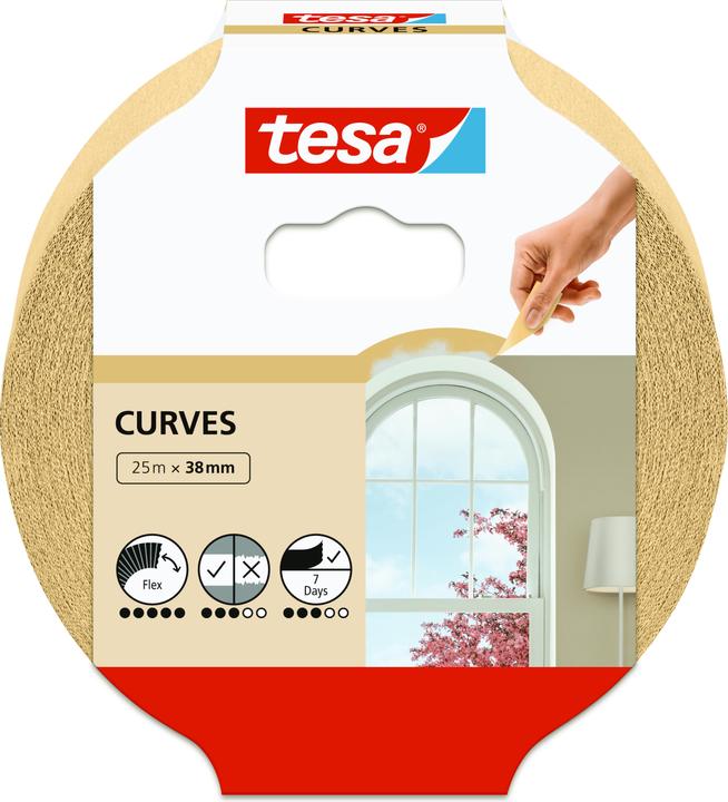Actual product image tesa Painter's tape for curves, curve tape (38 mm)