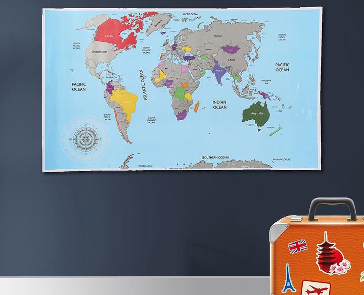 Actual product image Ootb World map to scratch (World map, 52 x 88 cm)