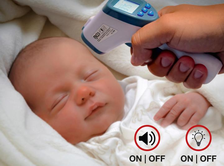 Produktbild BGS Stirn-Fieber-Thermometer kontaktlos, Infrarot für Personen + Objekt-Messung 0 - 100° (Stirn, Berührungslos)