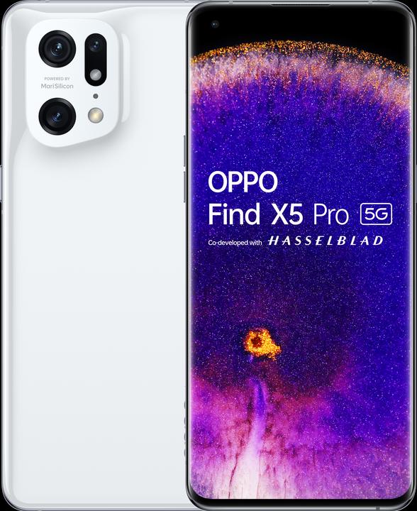 OPPO Find X5 Pro (256 GB, Ceramic White, 6.70", Hybrid Dual SIM + eSIM, 50 Mpx, 5G)