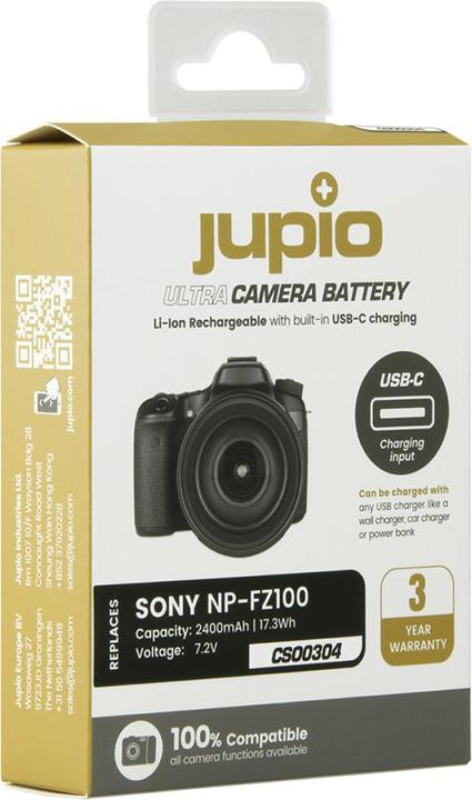 Produktbild Jupio NP-FZ100 Ultra C (USB-C Input) 2400mAh (Akku)
