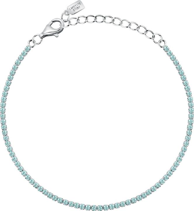 Immagine prodotto La Petite Story Bracciale tennis in argento con zirconi azzurri Argento LPS05AWV35 (16 cm, Argento 925)
