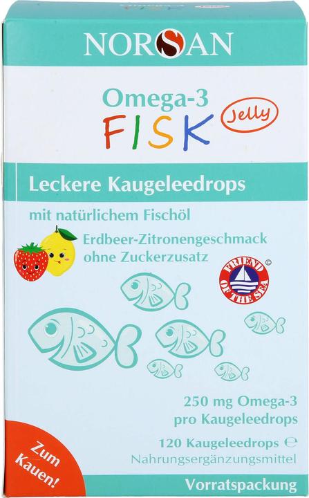 Produktbild Norsan Omega-3 Kids Jelly (120 Stk) (120 Stück, Bonbon, 261 g)
