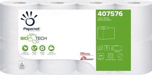 Immagine prodotto Multi Toiletpapir Papernet Biotech 2 lag nyfiber 28,75 m 8x8 rl,8 pk x 8 rl/krt (64 x)
