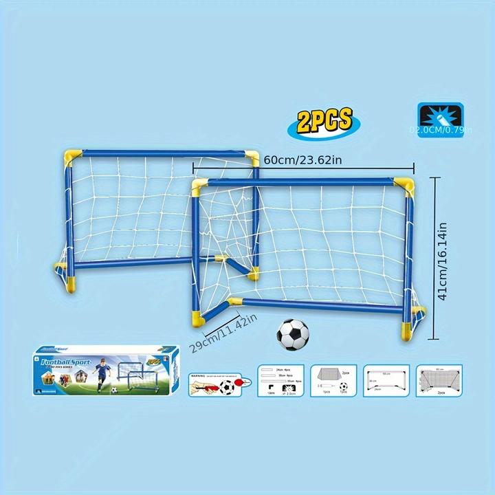 Produktbild Activity Board 2-Pack tragbares Fussballtor für Kinder, faltbares Kunststoff-Sportspielzeug, für drinnen und