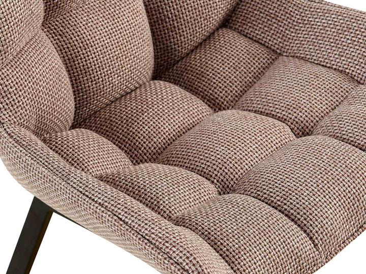 Image du produit Swisshandel24 Chaise Saranda Tissu noir, brun terra