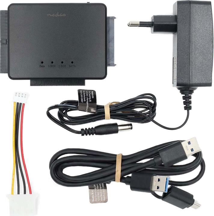 Produktbild Nedis Festplatten-Adapter | USB 3.2 Gen1 | 2.5 / 3.5 " | IDE + SATA | Netzstromversorgung
