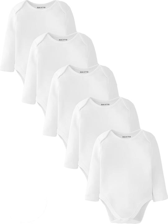 Maxte Baby Body Anzug Langarm Unisex 5er-Pack