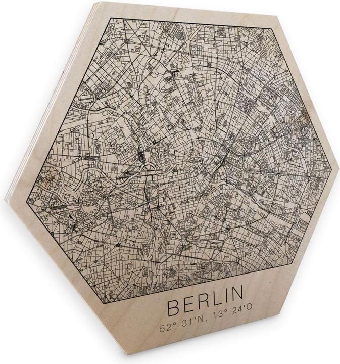 Actual product image Trenddeko City map Berlin (55 x 47 cm)