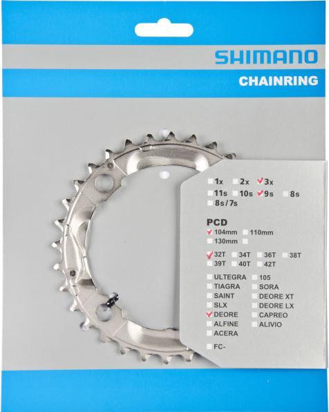Produktbild Shimano Kettenblatt Deore FC-M532 32 Zähne silber (32)