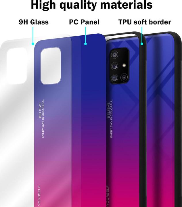 Productafbeelding Cadorabo TPU 2 kleuren glasdekking (Samsung Galaxy A71 5G)