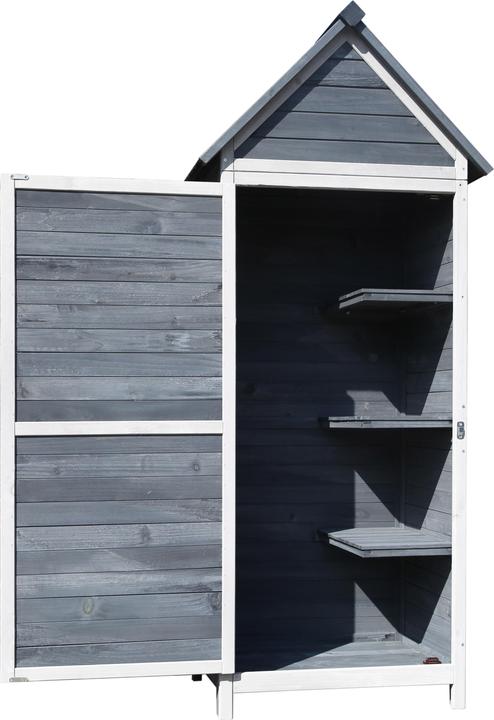Image du produit Wiltec Armoire de jardin 77x53x179cm gris Armoire à outils Armoire à outils Jardin