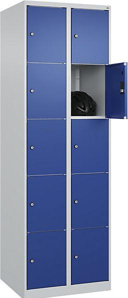 Productafbeelding C+P CP Classic Plus lockerkast gentiaanblauw, lichtgrijs 080000-205 S10003, 10 lockers 60,0 x (60 cm, 185 cm)