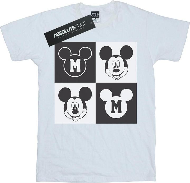 Immagine prodotto Disney Mickey Mouse Smiling Squares Maglietta Ampia Donna (M)