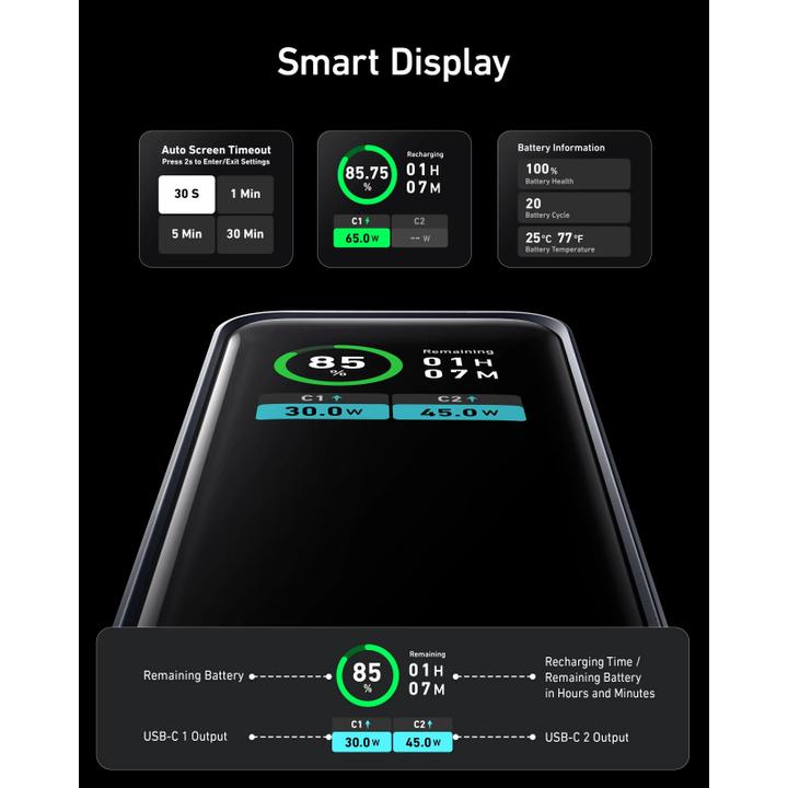 Produktbild Anker Prime Black (12000 mAh, 130 W)